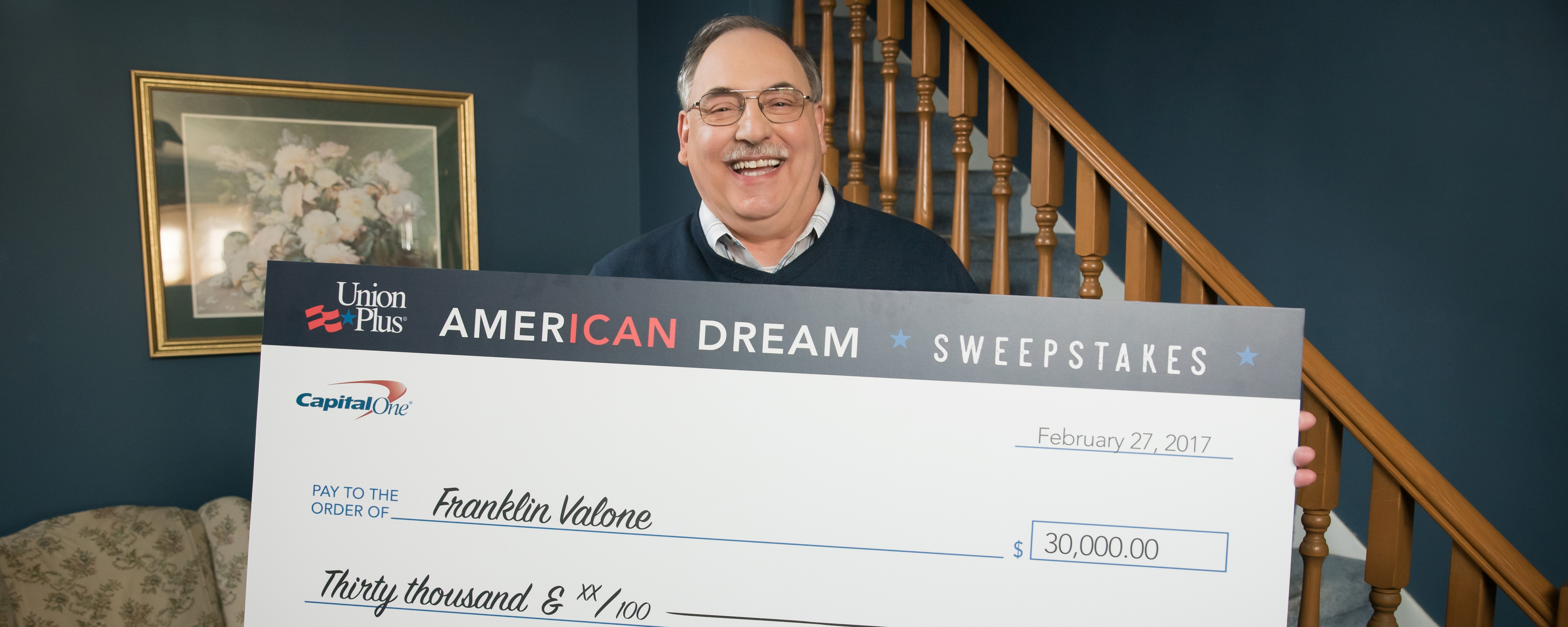 Franklin Valone, American Dream Sweepstakes Grand Prize Winner