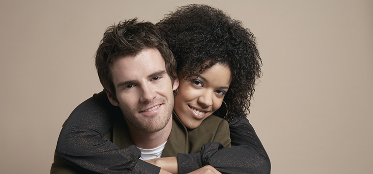 Happy couple embracing 